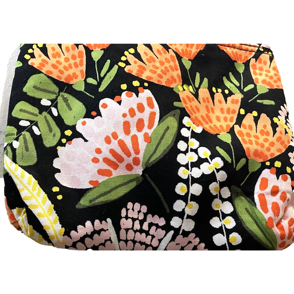 Thirty-One Black And Orange Floral Double Adjustable Handle Front Pocket bag - Picture 8 of 10
